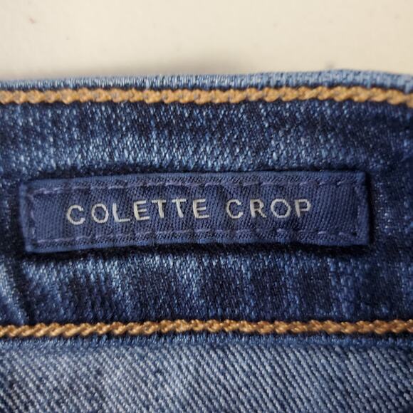 AGOLDE Women's Colette Crop Jeans Size 24 Mid Rise Dark Wash Classic Made in USA - Picture 5 of 8
